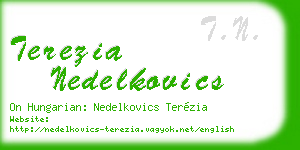 terezia nedelkovics business card